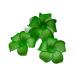 Green Foam Plumeria Flower Hair Clips - Set of Three