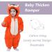 COOKY.D Baby Animal Hooded Winter Romper | Newborn 3-36 Month | Thicken Outfits Jumpsuit | 6-12 Month Fox - Buy Online on GoSupps.com