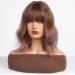 HAIRCUBE Ombre Pink Synthetic Wig for Women - Shoulder Length Cherry Blossom Pink Hair with Fringe - Buy Online on GoSupps.com