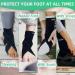 AFO Foot Drop Brace for Walking & Sleeping - Ankle Support for Plantar Fasciitis Stroke Recovery & More - Right Black - Buy Online on GoSupps.com