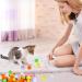 Jodsen Cat Toys Balls 50 Pcs Cat Pom Pom Balls & 1 Cat Toy Launcher Random Color Colorful Cat Balls Interactive Cat Toys with 50 Soft Cat Balls Plush Cat Ball Toy for Indoor Cats (50 Pcs) - Buy Online on GoSupps.com
