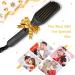 Ionic Hair Straightener Brush Ceramic Anti-Scald Hot Brush with LED Indicator | Professional Hair Salon Results at Home | Silvery Black - Buy Online on GoSupps.com