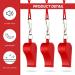 Pack of 3 Red Plastic Sports Whistles with Lanyard - Ideal for Lifeguard Trainers | 4.7 x 4.6 cm - International Shipping Available - Buy Online on GoSupps.com