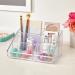 STORi Clear Plastic Makeup Organizer | 6-Compartment Brush and Palette Holder | Curved Front Design | Made in USA - Buy Online on GoSupps.com
