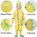 Fewlby Kids XL Puddle Suit Waterproof Overalls | Boys Girls Hooded Raincoat Romper | Toddlers Muddy Suit Rainwear | Size 5-6 Years | Light Yellow - Buy Online on GoSupps.com