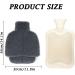 Buy Warmth Foot Warmer - 2L Hot Water Bottle for Feet | Soft Electric-Free Heating Pads for Men & Women | Dark Gray 36x32cm - Buy Online on GoSupps.com