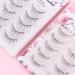 DSLONG 3D Manga Lashes - Natural Looking False Eyelashes for Japanese Style Makeup | Spiky, Clear Band, Faux Mink | Anime Cosplay (03A) - Buy Online on GoSupps.com