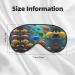 Colorful Fishes Print Unisex Sleep Eye Mask | Soft Comfort Eye Shade for Travel Yoga & Shift Work - Buy Online on GoSupps.com