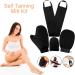 Selftanning Mitt Kit - 4 in 1 Tanning Mitt Set Tan Application Glove | Tan Mitt with Back Strap Exfoliate Gloves Face Mitt Finger Sleeve Back Applicator for Tanning Lotion - Buy Online on GoSupps.com