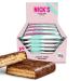 Nicks protein wafer bar hazelnut |25% protein |203 calories |Low carb protein bar chocolate snacks without added sugar gluten -free (24 protein bars x 40g) hazelnut 40 g (24 Pack)