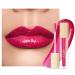 Oulac lip gloss shiny - liquid lipstick 3D gloss finish moisture lip gloss transparent glitter with rosendamascena flower extract lip care for dry lips 4.5ml cherry sexy (C13)