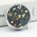 Round Wild Nature Print Pill Box | 3 Compartment Portable Medicine Organizer - Decorative Metal Pocket Case - Buy Online on GoSupps.com