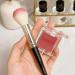 Dense Round Head Blush Brush for Makeup Portable and Lightweight Strong Powder Grip Even Coloring Ideal for Makeup Artists and Women with Travel Bag - Buy Online on GoSupps.com