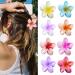 Plastic Flowers Hair clip large 8 pieces Kavya Flower Hair Clip Multi -colored acrylic hair clip flower hair clip women slip -resistant hair clips Elegant hair accessories for women girls