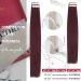 Moresoo Wine Red Tape in Human Hair Extensions - 16 Inch Remy Hair, 20 Pieces, 50g #99J - Buy Online on GoSupps.com