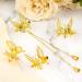 3D Moving Butterfly Hair Clips - Set of 12 Gold Hollow Tassel Hairpins for Women and Girls - Cute Butterfly Hair Accessories - Style 1 - Buy Online on GoSupps.com