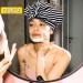 Reusable Waterproof Shower Cap for Women with Bowknot Design - Black Stripe - Buy Online on GoSupps.com
