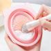 Makeup Brush Cleaner Mat Silicone Cosmetic Brush Cleaning Pad Sponge Brush Foldable Cleaning Bowl Portable Cosmetic Brush Cleaner Washing Tool for Makeup Brushes