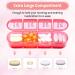 Pill Box 4 Times a Day 7 Days Pill Organiser Box with 28 Compartments Weekly Pill Case for Morning Noon Evening and Bed Time (Pink) - Buy Online on GoSupps.com