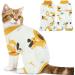 Dertrun cat surgery soft romper for female and male kitten surgical collar cone replacement anti-licks abdominal wound pile suit body suit after sterilization post-surgery.L yellow
