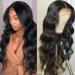Front Lace Perckes Human Hair 150% dense 13x6 transparent lace wig brazil Straight wavy front lace wig with baby hair pre-pale pale knot 18 inches