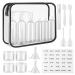 Guoyihua 19 pieces of empty travel bottles set aircraft cosmetics travel bottles for filling portable transparent hand luggage liquids filling bottle for cosmetics
