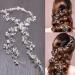 WoWoss 50cm Hair wire Wedding Hairdress Hairwire Pearls Strass Bridal Jewelry Bride rhinestone stock and headband with crystal headdress head cover for women and girls 1 piece (1 Pack)