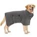HezzLuv Super Absorbent Pet Bathrobe Microfiber Dog Drying Coat Dog Robe Towel For Small Medium & Large Dogs Drying Dogs Portable Dog Shower For Dogs And Cats (Grey XL) XL Grey