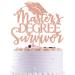 Masters Graduation Decorations 2023 Master's Degree Survivor Cake Topper Congrats Masters Decor Master Grad Master Graduation Party Decorations Rose Gold Glitter