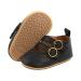 Baby Girls First Walking Shoes Mary Jane PU Leather Anti-Slip Princess Shoes Infant Baby Shoes 0-6 Months F Black