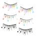 Beavorty 6 Pairs sequin false eyelashes colored lashes colored eyelashes pride outfit pride makeup color lashes natural false lashes cosplay lashes Miss Flash chip Imitation make up