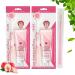 Dinniwell oral hygiene brush and tongue cleaning gel probiotic tongue claning gel set tongue cleaner gel with tongue brush mint tongue cleaning gel and tongue cleaner Brush (2pcs-peach)