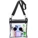 Clear Bag Stadium Approved Purse - Transparent Crossbody Bags for Women & Men - See Through PVC Messenger Handbag for Concert Sports Events & Amusement Park