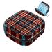Women's binding-up bags orange brown blue checkered women's tampon storage bags zip pockets menstrual tied bags multi08
