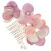DOITOOL Bridal Headwear Wedding Bridal Hair Comb Wedding Hair Accessories Bridal Headpiece Floral Tiara Bridal Hair Accessories Fabric Pink Bride Wedding Flowers The Flowers