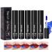 IYARKAI Peel Off Lip Gloss  Long Lasting Lip Tint  Peel Off Lip Stain  Matte Lipstick Waterproof and Sweat Resistant  Non-stick Cup Lip Stain for Women Girls (5 Pcs)
