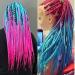 LDMY Ombre Pink Blue Braiding Hair - 6pcs/Pack Synthetic Braids Extensions | Colored Hair for Stylish Looks - Buy Online on GoSupps.com