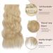 Feshfen Clip In Hair Extensions - 50cm Blonde Wavy 4PCs 180g Synthetic Hair for Women - Buy Online on GoSupps.com