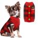 Abrrlo Christmas dog sweater dog sweaters dog sweater pet dog sweater warm puppy small medium dog (m red-black caro) m red-black caro