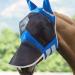 Harrison Howard Caremaster Pro Luminous Horse Fly Mask Large Eye Space Long Nose with Ears UV Protection for Horse Signature Blue L Signature Blue