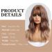 Ombre Auburn Root Brown Long Wavy Bob Wig with Bangs - Shoulder Length Synthetic Wig for Women - Buy Online on GoSupps.com