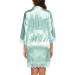 BESDEL Women's Satin Silk Bathrobe | Oblique V-Neck Kimono Robe | XXL Mint Green - Buy Online on GoSupps.com
