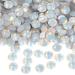 1440PCS Art Nail Rhinestones non Hotfix Glue Fix Round Crystals Glass Flatback for DIY Jewelry Making with one Picking Pen (ss16 1440pcs, White Opal) ss16 1440pcs White Opal