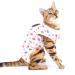 Selmai Medical Pet Shirt Cat Body For Dogs After Op Dog Castration Soft Cotton E-collar Alternative for Pets Nursing Clothing Wound Protection Prevent Licking Skin Diseases Red L L Strawberry