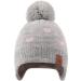 XIAOHAWANG Knitted Baby Hat with Fleece Lining, Pompom & Scarf - Gray, 4-7 Years - Buy Online on GoSupps.com