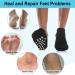 Velmitten 8 Pairs Extra Large Men's Moisturizing Gel Socks Reusable Black Gel Spa Socks for Men's Feet Care Softening Dry Cracked Rough Skin US Men 10-15 - Buy Online on GoSupps.com