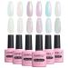 AIMEILI Hema Free Pearl Gel Nail Polish  Shimmer Mermaid Nail Gel Soak Off U V Gel Polish Set Of 6pcs X 10ml - Kit Set 42 SET6-42