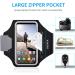 Universal Sports Phone Holder for Jogging | Running Bracelet with Headphone Pocket for iPhone 14 Pro Max/14 Pro/12/11/xS/8 - Black Zipper - Buy Online on GoSupps.com
