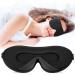 Summer breathable 3D sleep mask Boniesun 2023 sleep mask for side sleepers complete light blocking eye mask for men & women without touching the eyelashes black