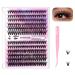 Lash Extension Kit 240 PCS Cluster Eyelash Extension Kit Individual Lashes Thin Band Eyelashes Cluster for DIY Lash Extension Beginners Wispy Fluffy Lash Clusters with Tweezers (30D+40D)